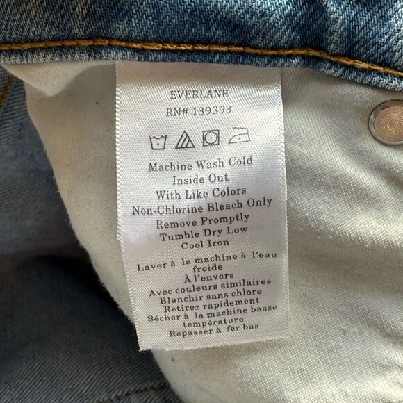 Everlane "The Original Cheeky" Jean Straight Leg Light Sky Wash Women's 29 Short - Picture 8 of 9